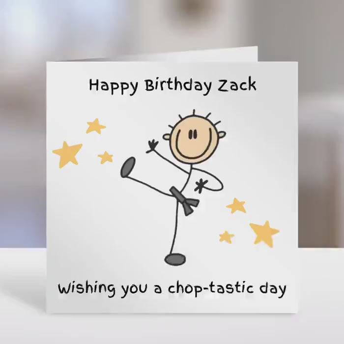 Martial Arts Birthday Card