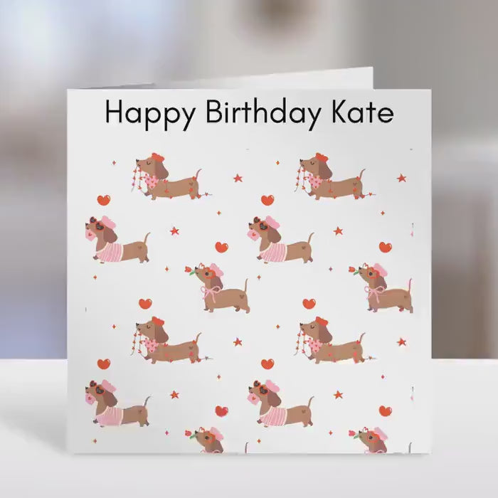 Dachshund Birthday card