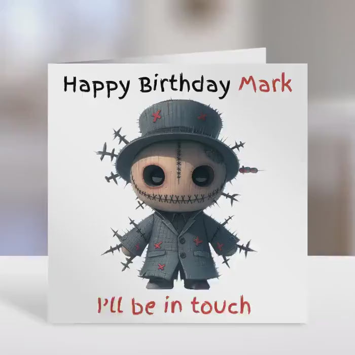 Birthday Card -voodoo doll Design