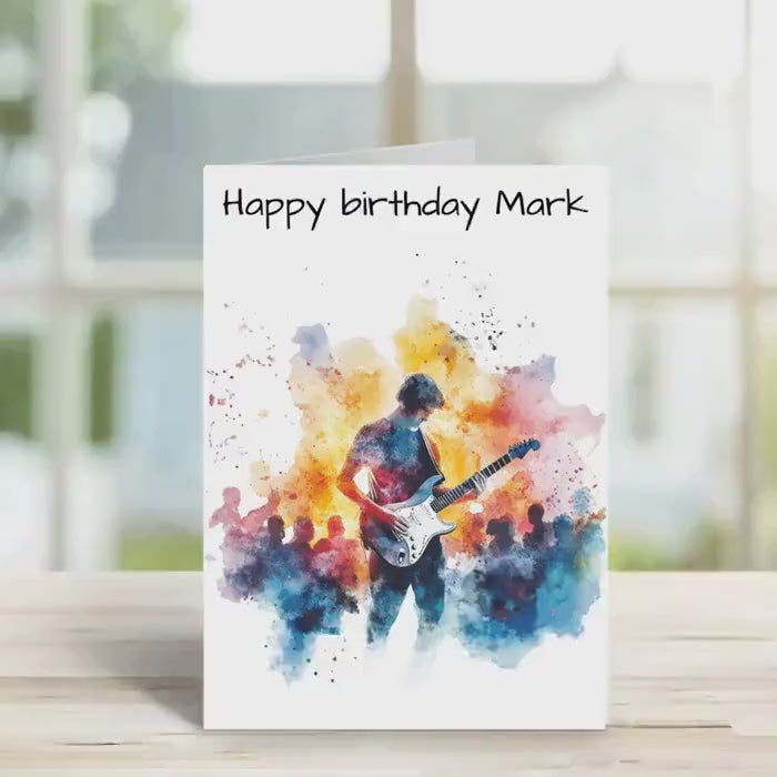 Birthday Card, guitar design
