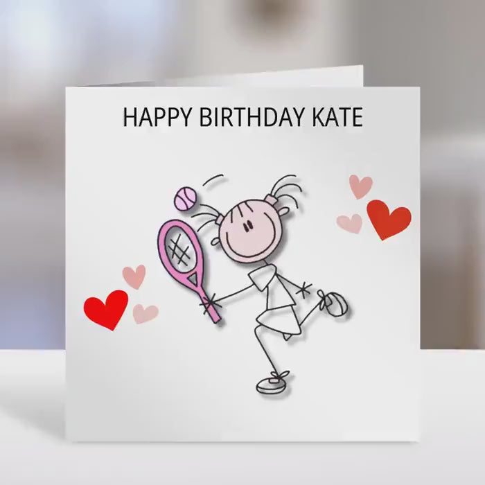 Tennis birthday card