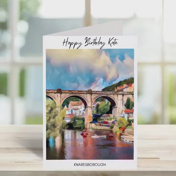 Knaresborough Birthday Card -Traditional, sketch