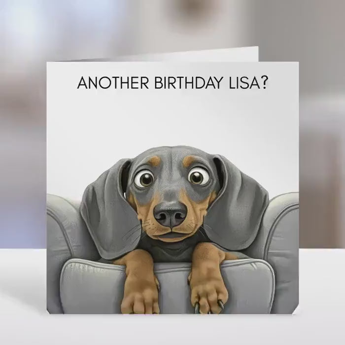 Dachshund Birthday card