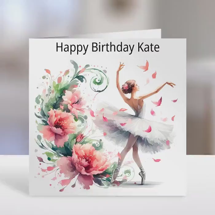 Ballet Birthday Card Personalized Family Gift