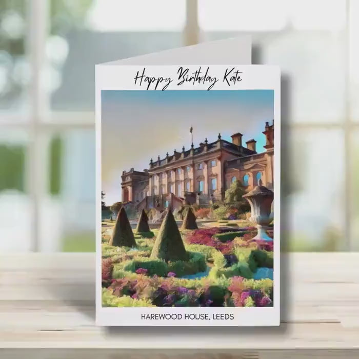 Harewood House Birthday Card -Traditional, sketch