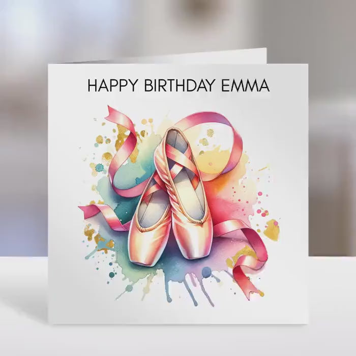 Ballet Birthday Card Personalized Family Gift