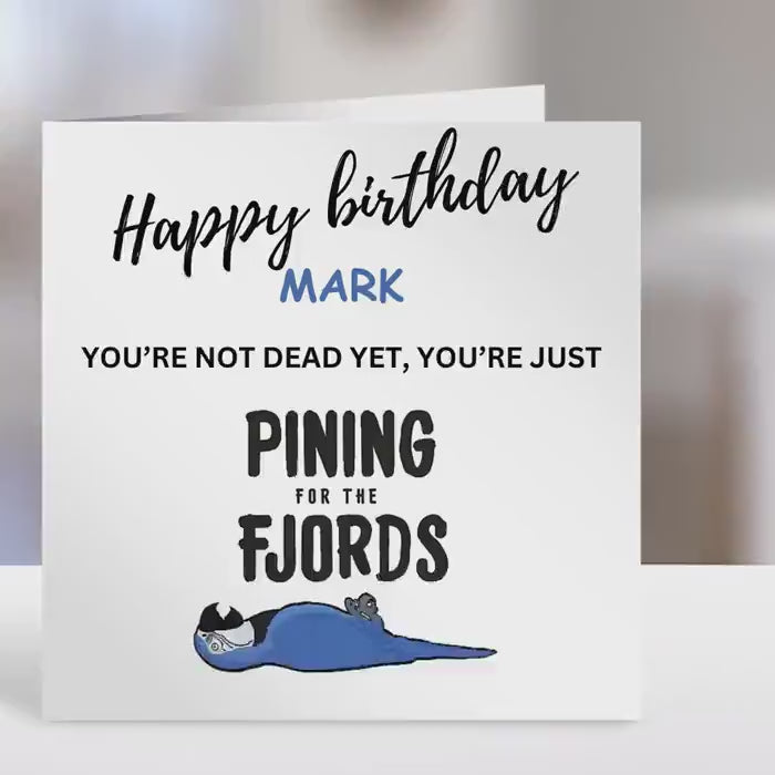 Birthday Card -Dead parrot Design