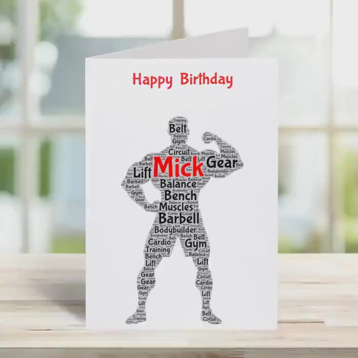Bodybuilding Birthday Card