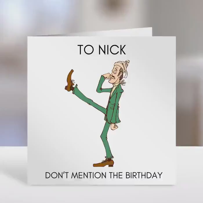 Birthday Card Cute Greeting Card Fawlty Theme Personalized Gift Idea for Friends Funny Humorous Note