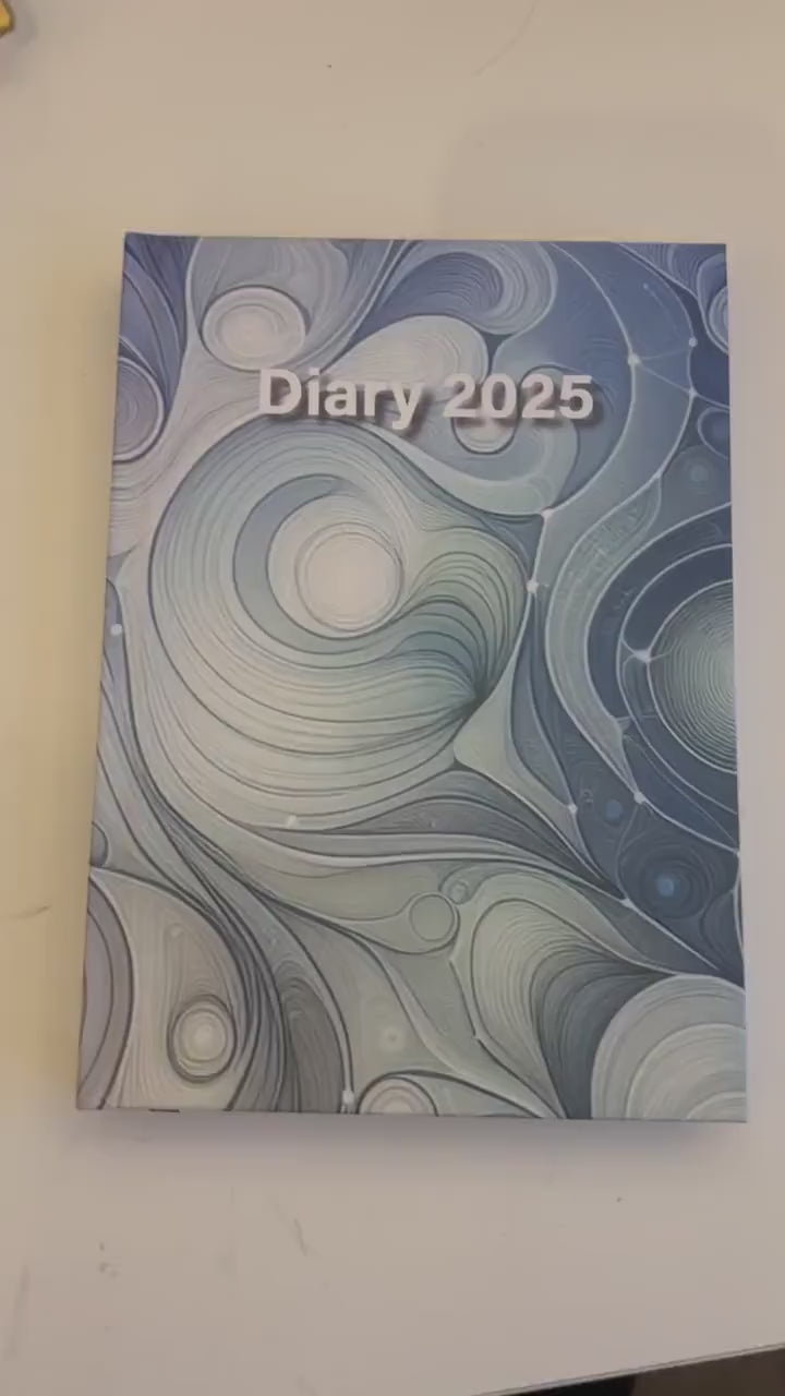 2025 Diary - week view, Hardcover, Neurographic design, A5 Thread-Sewn Journal with 100gsm Paper