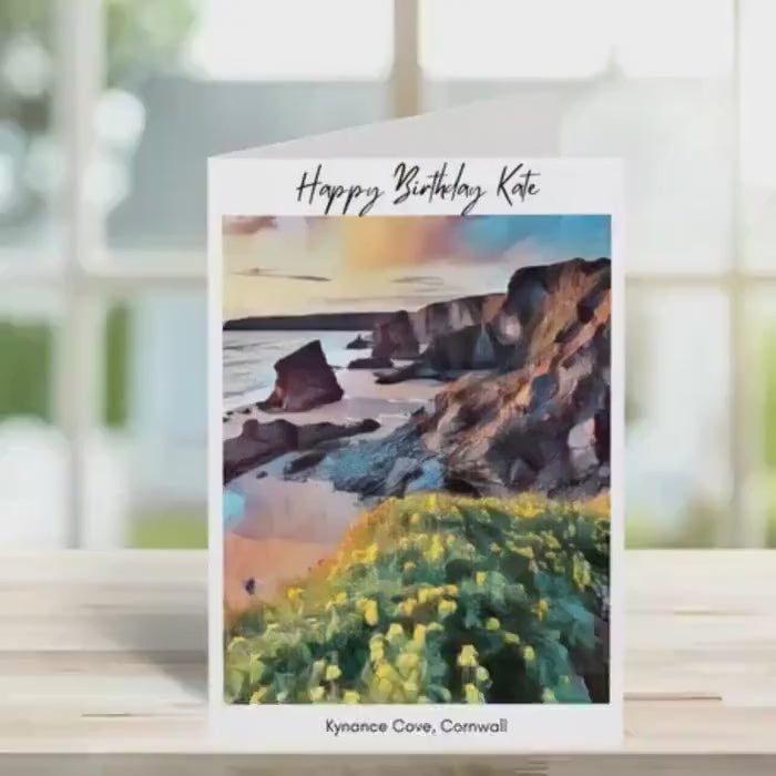 Cornwall Birthday Card -Traditional, sketch