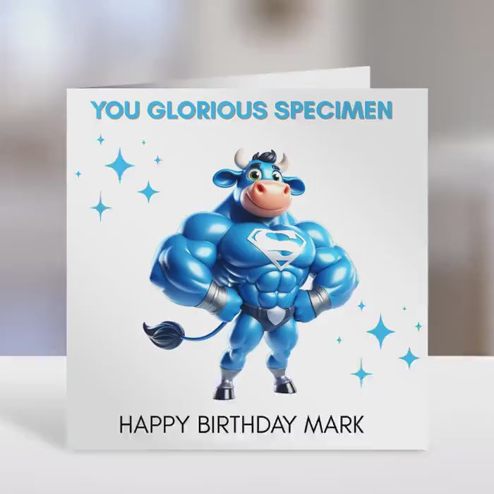 Personalised Birthday Card,  Glorious Specimen
