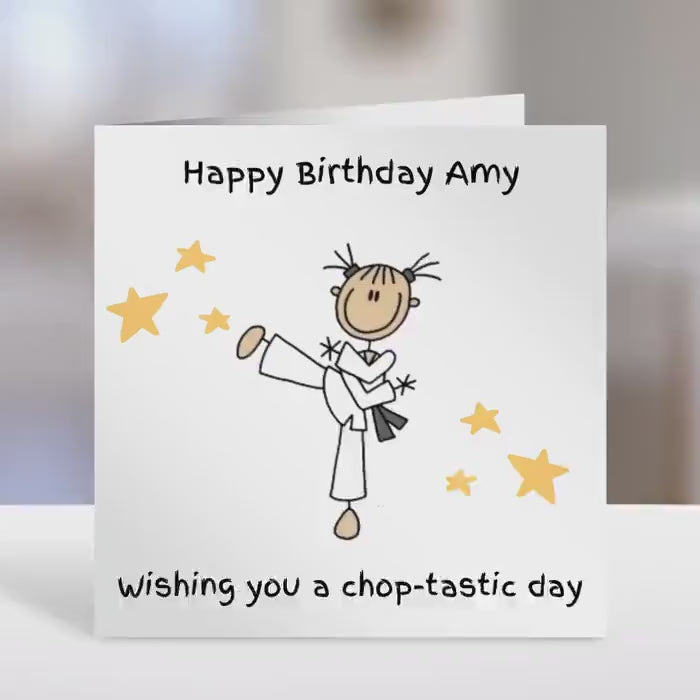 Martial Arts Birthday Card