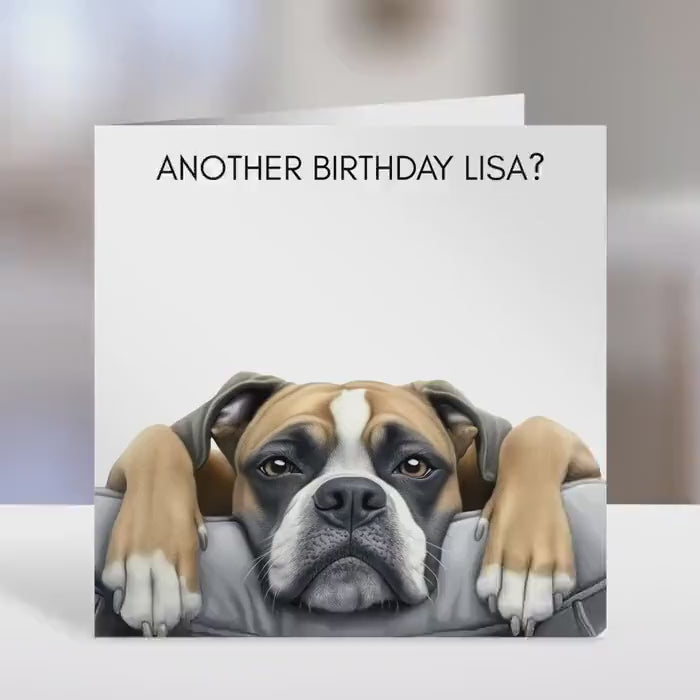 Boxer Dog Birthday card