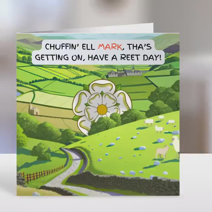 Birthday Card - Yorkshire lingo design,  Cute Greeting Cards