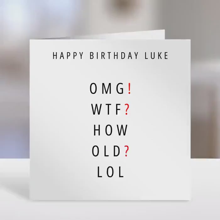 Birthday Card -WTF