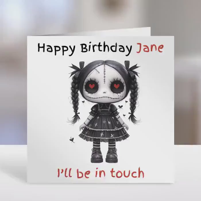 Birthday Card -voodoo doll Design