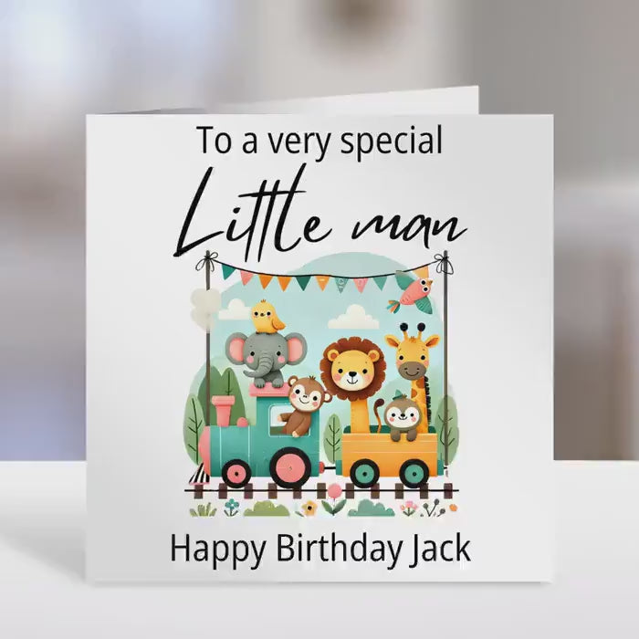 Personalised Jungle Birthday Card for Nephew Brother Son – Custom Family Greeting Card Home Gift