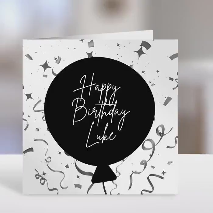 Birthday Card -black and white Design