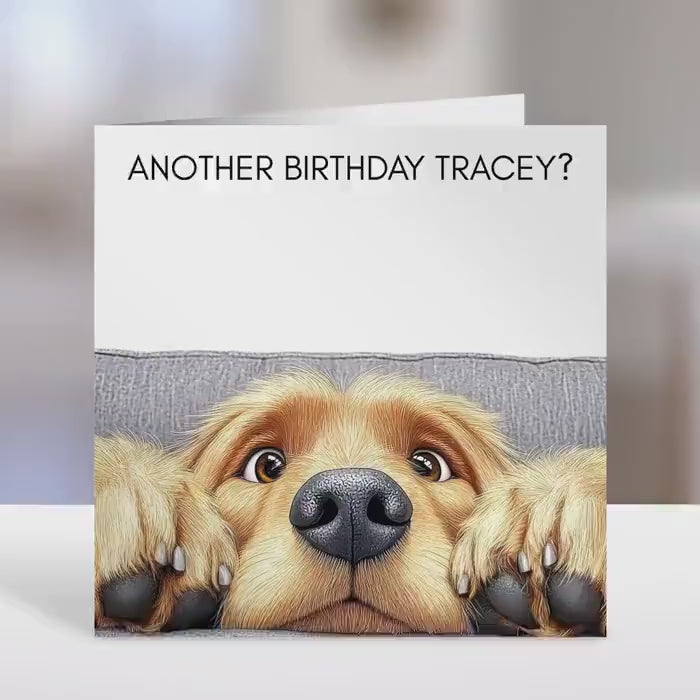 Golden Retriever Dog Birthday card