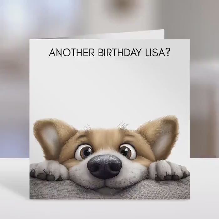 Corgi Dog Birthday card
