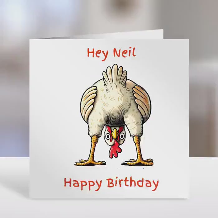 Birthday Card -Chicken design