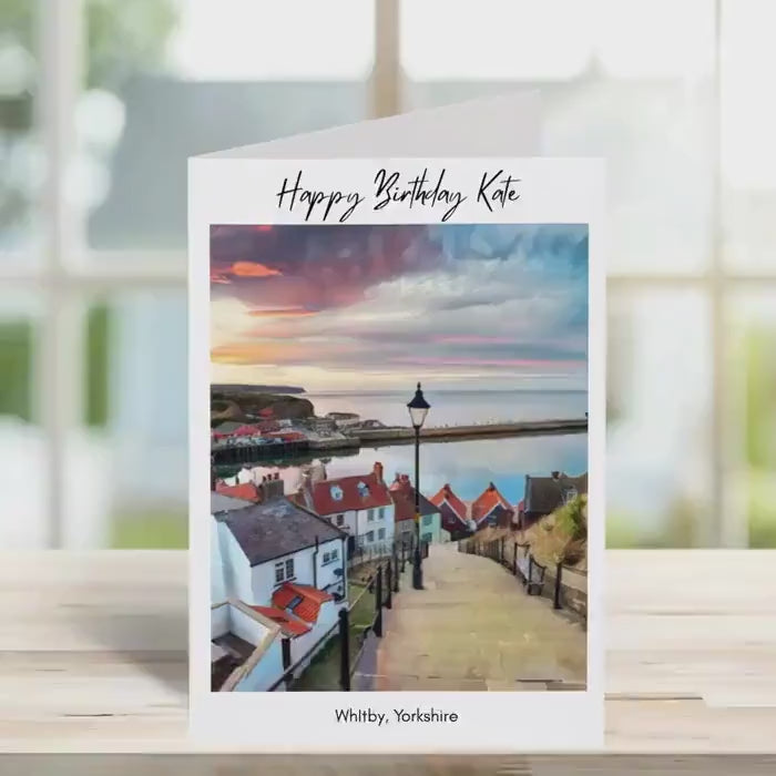 Whitby Birthday Card -Traditional, sketch